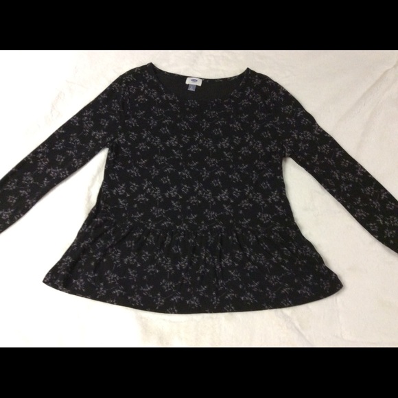 Old Navy Tops - Old Navy Ruffle Bottom Floral Print Shirt Size L